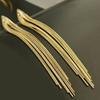 Women Party Cocktail Wedding Snake Chain Tassel Dangle Post Back Linear Earrings