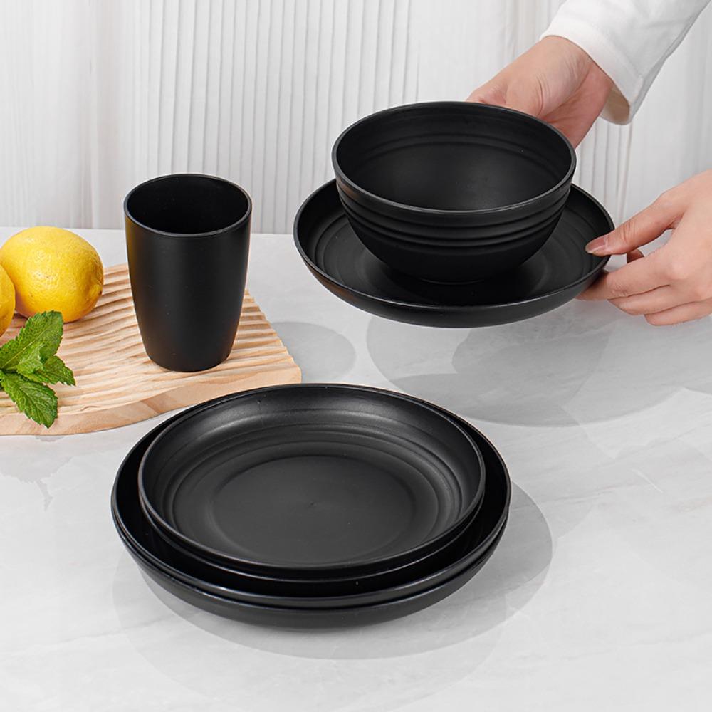 16pcs Unbreakable Party Tableware Set Reusable Dinnerware Kits  Family Gathering