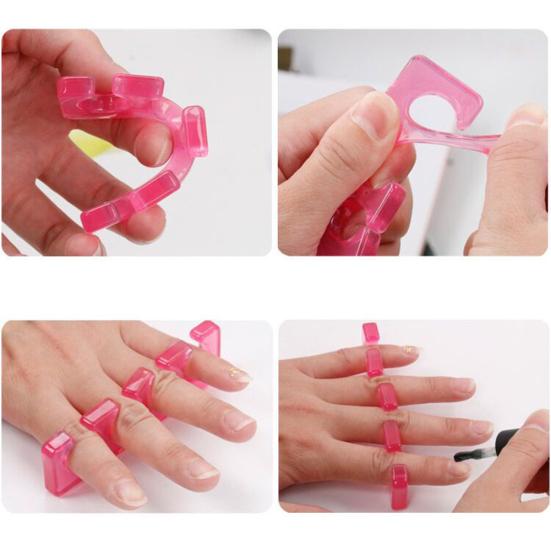 2 Stück Silikon-Zehentrenner, Finger-Abstandshalter für Maniküre, Pediküre, Nagelwerkzeug