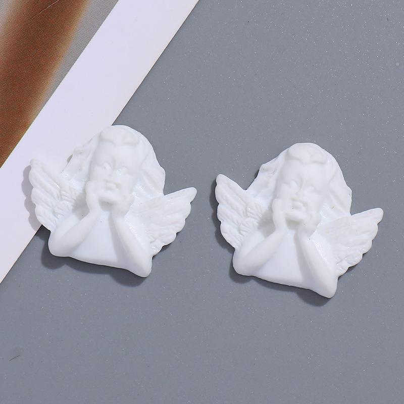 White Baroque Angel Resin Phone Case DIY Accessory