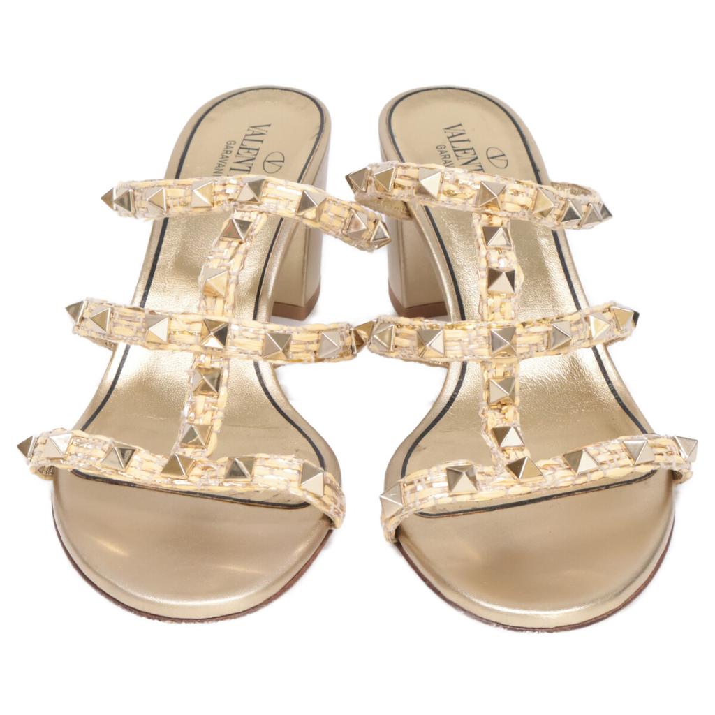 Valentino Garavani Rock Studs Sandals/ shoes 38 goldUsed