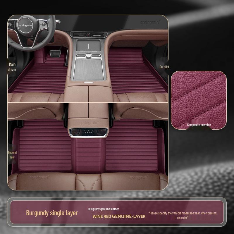 Mercedes-Benz Genuine Leather Full Surround Floor Mats for E-Class, C-Class, S-Class, G-Class, EQC, EQE, GLS, GLE 450 AMG.