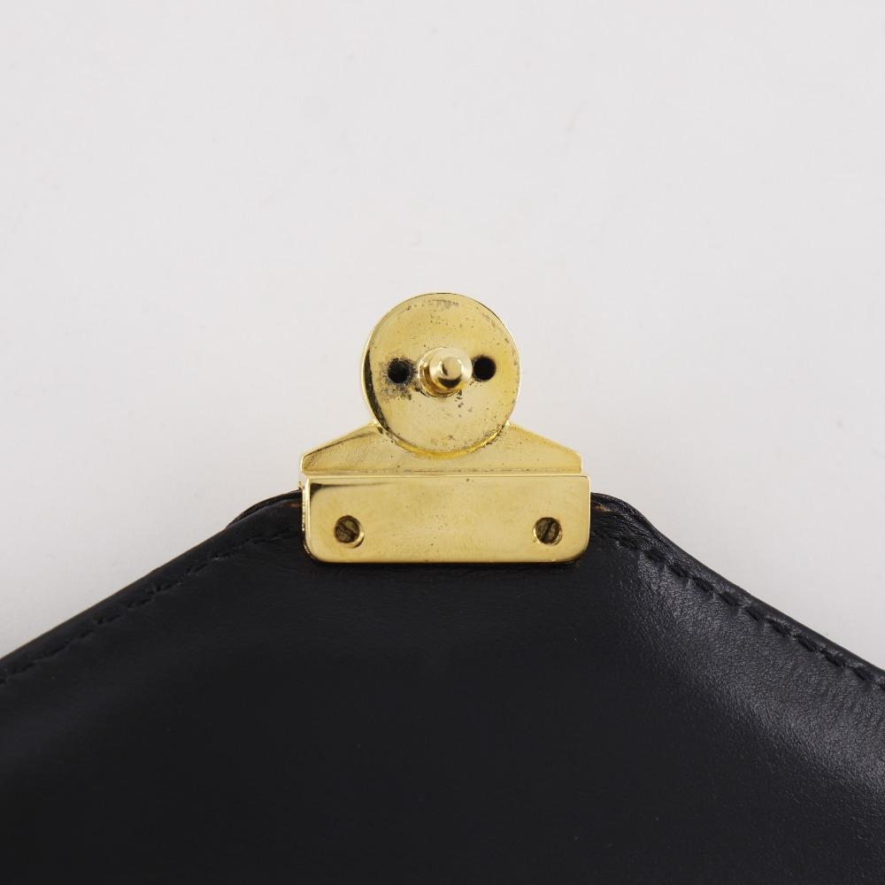 Salvatore Ferragamo Pochette Shoulder Bag DQ-21 5640 2-way clutch black leather Women Used