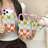 Temu Hot-selling List Irregular Big Wave iPhone14promax Summer Mobile Phone Case Heat Transfer Film Case