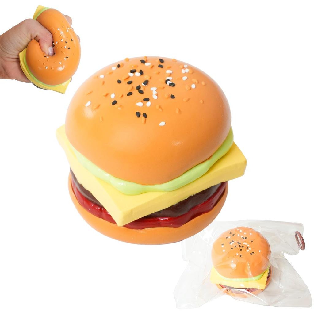 Slow Rising Hamburger Squishy, Soft Silicone Squeeze , Realistic Food Replica With Sesame Seeds Stress Relief Fidget Gift
