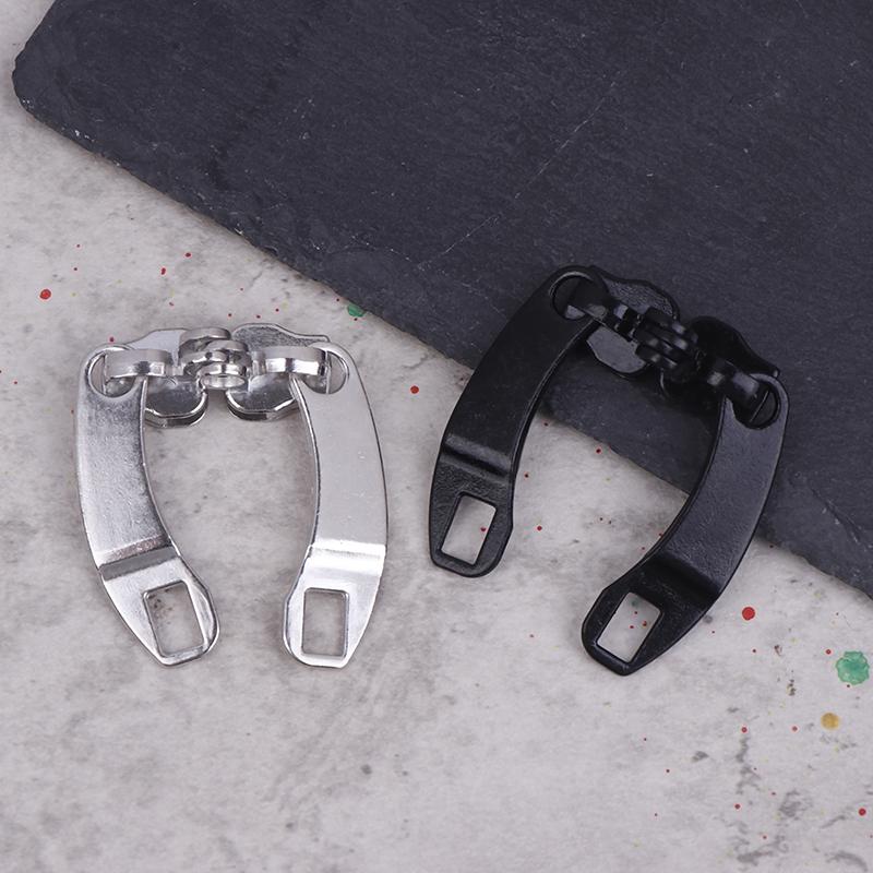 5 par 8# główka zamka z otworem na kłódkę do ubrań DIY, walizki, plecaka, ściągacz do zamka, zestaw naprawczy, materiał do szycia DIY