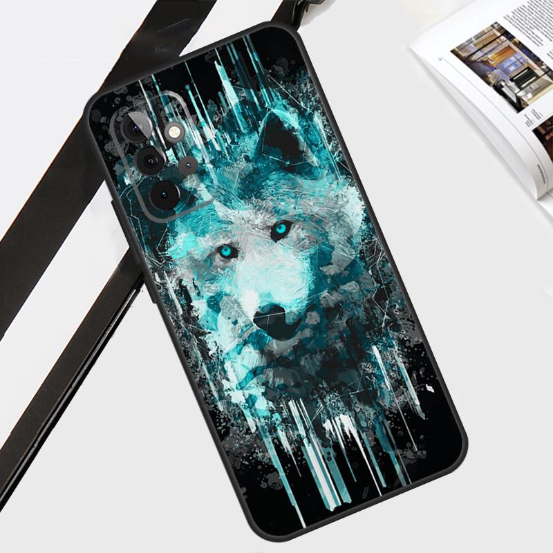 Wolf Howls Art Case For Samsung Galaxy A12 A22 A32 A52 A56 A36 A26 A16 A06 A54 A34 A14 A13 A53 A15 A35 A55