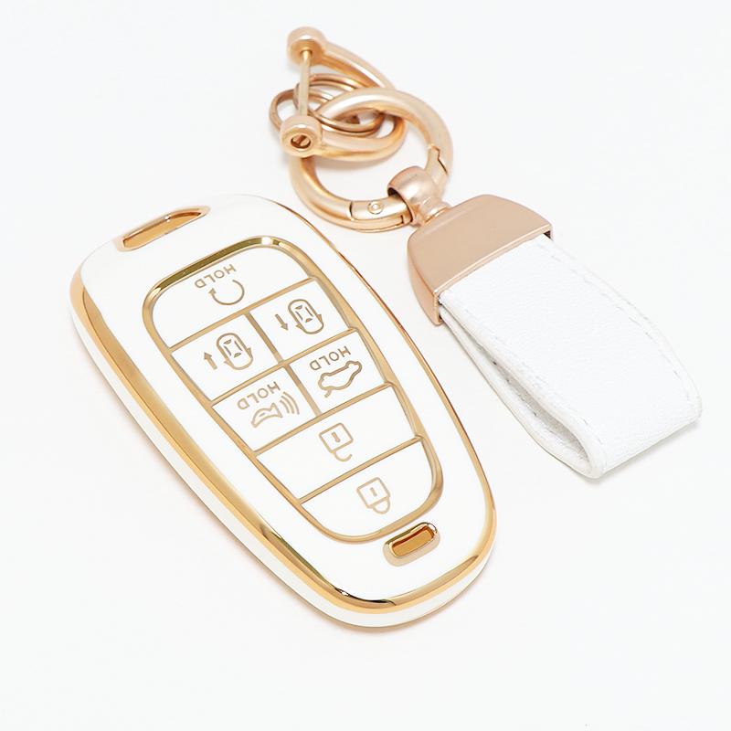 7 Buttons Tpu Remote Fob Cover Holder Shell For Hyundai Santa Fe Tucson  Atos Prime Solaris Nexus Nx4  Car Key Case