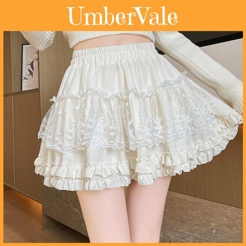 Classic Plain Tulle Skirt For Women With High Waist And Puff Design For Summer Fashion