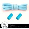 1 Pair Elastic Shoelaces Round Metal Capsules Lock No Tie Shoe Laces For Sneakers Easy To Put On And Off Lazy Shoes Lace Unisex