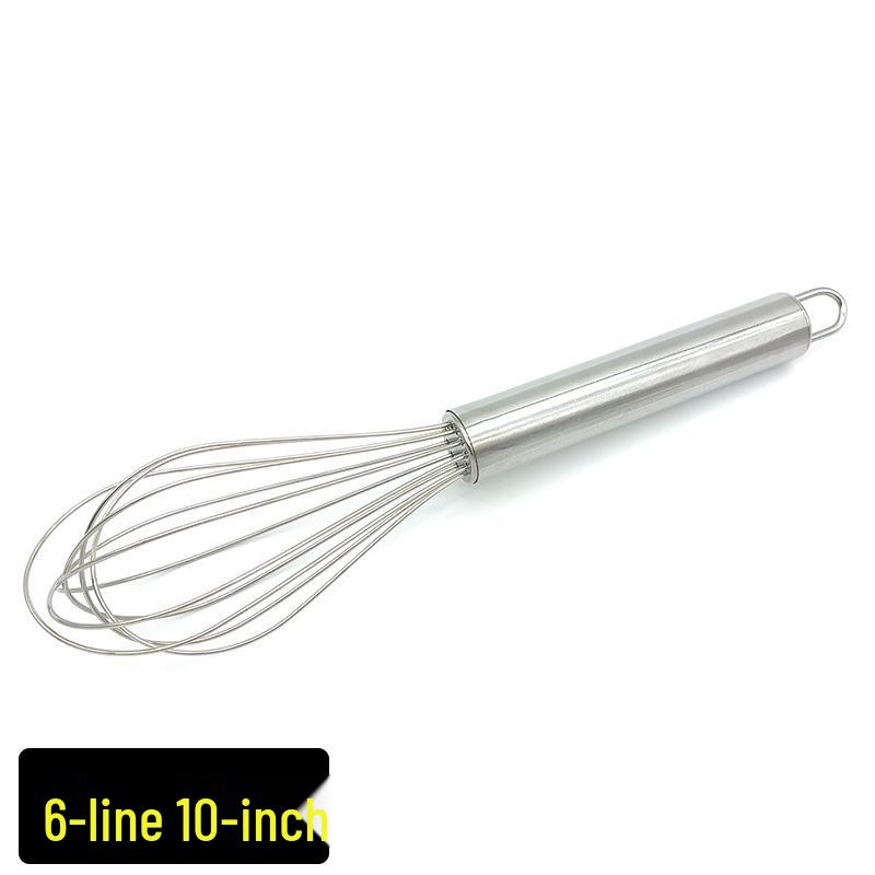 Stainless Steel Semi-Automatic Whisk Set - Manual Thickened and Mini Silicone Whisks