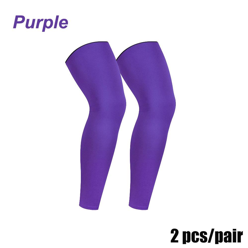

1 Pair Sports Lengthen Compression Leg Warmers Basketball Football Cycling Socks Knee Calf Sleeves Uv Sun Lower Legs Warmers Men Women L