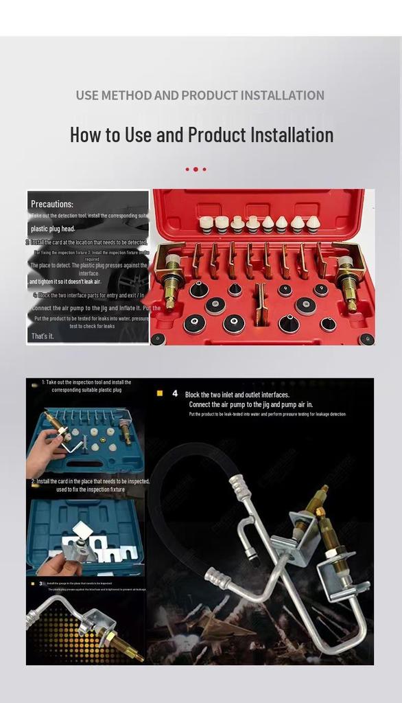 Universal Automotive AC Leak Detection and Sealing Tool