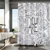 Just Keep Swimming Quote Shower Curtain 1Pc With 12 Hooks For Bathroom Home Decor Polyester 2D Flat Print 70.8X70.8 Inch