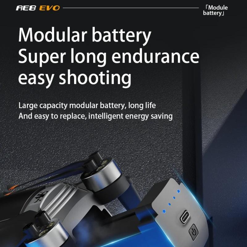 AE8 EVO GPS Drone 8K Professional HD Three Camera with Screen 5G WIFI 360°Obstacle Avoidance Brushless Rc Quadcopter FPV 5G WIFI Transmission UAV