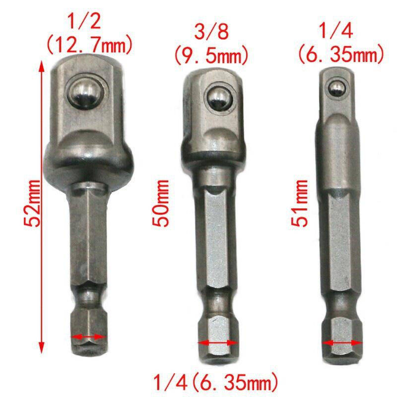 Steel Ball 8-Piece Socket Extension Rod Set with Square Head Adapter