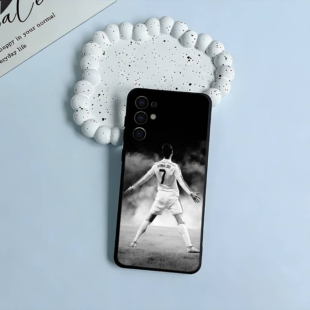 C-R-7 Ronaldo Phone Case For Samsung S25,S24,S21,S22,S23,S30,Ultra,S20,Plus,Fe,Lite,Black Soft Silicone