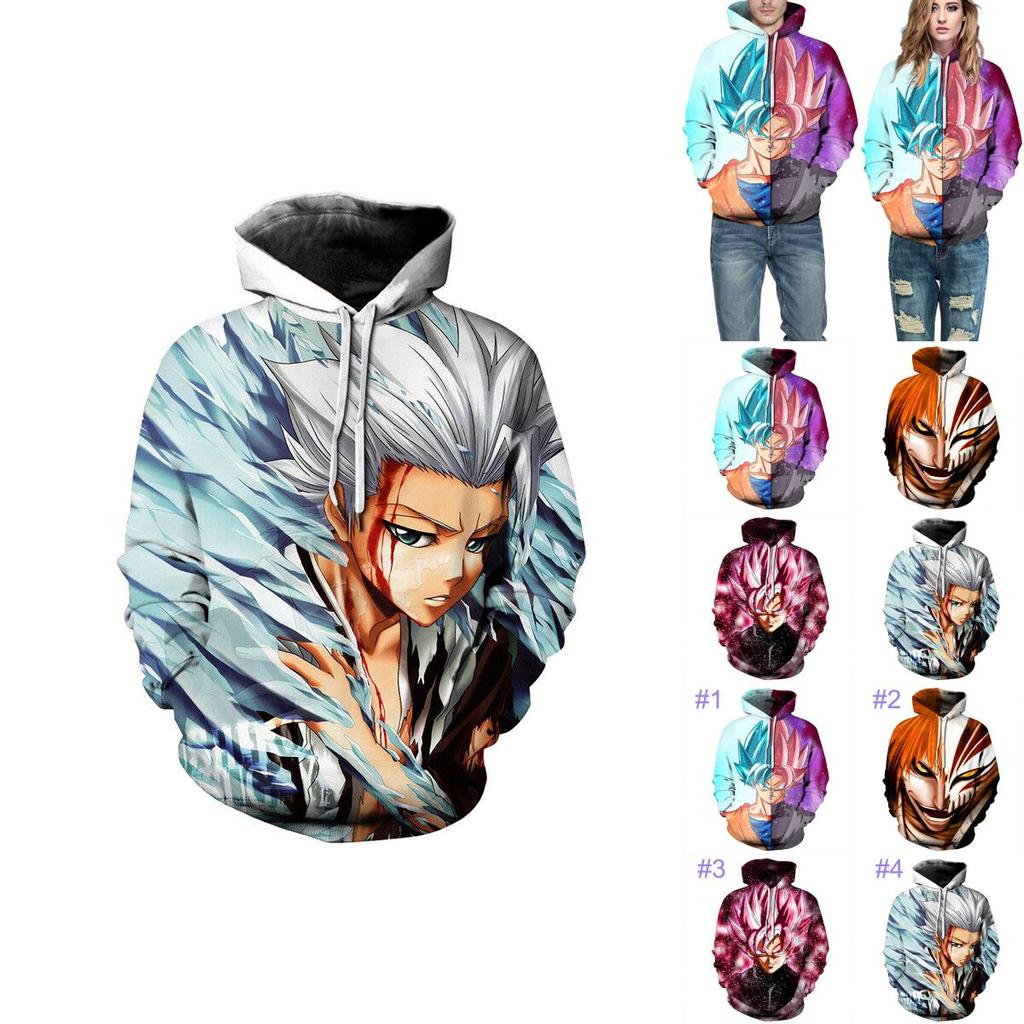 Polyester Dragon Ball Z Super Saiyan Goku Herren Damen Anime Pullover Hoodie**