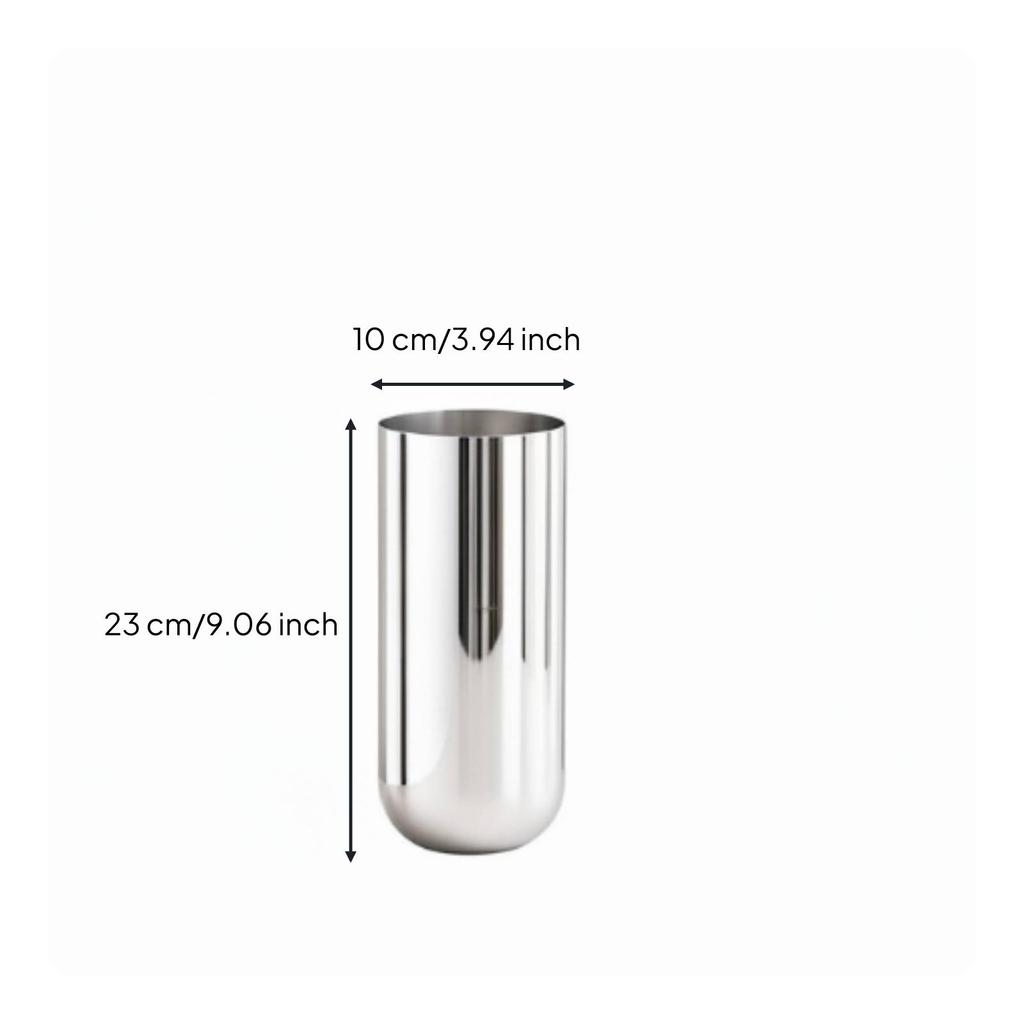 U-Shaped Flower Vase Modern Stainless Steel Minimalist for Desk