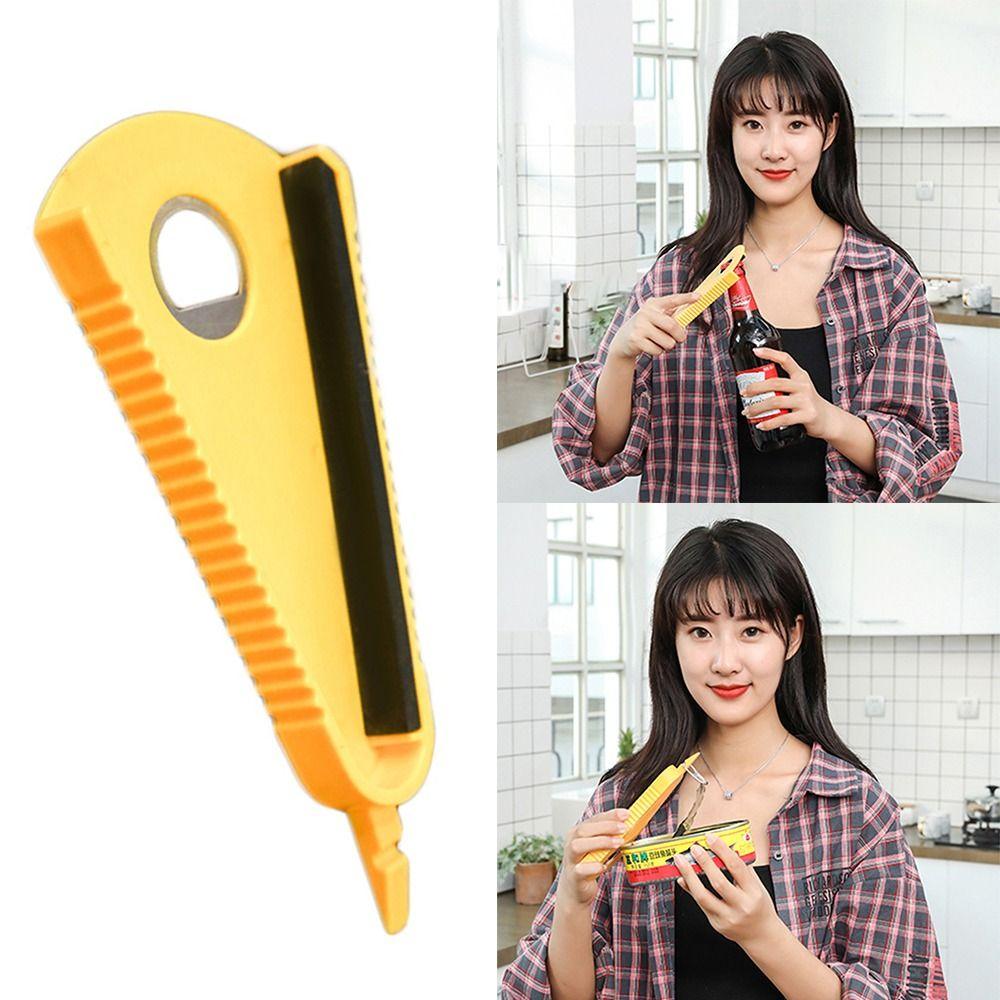 Multi-functional Can Opener Anti Slip 4 in 1 Lid Remover Easy Grip Labor-saving Beverage Bottle Opener