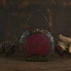 Chinese Style Round Crossbody Bags Women Embossing Shoulder Bags Large Capacity Pu Leather Vintage Handbags For Work Shopping