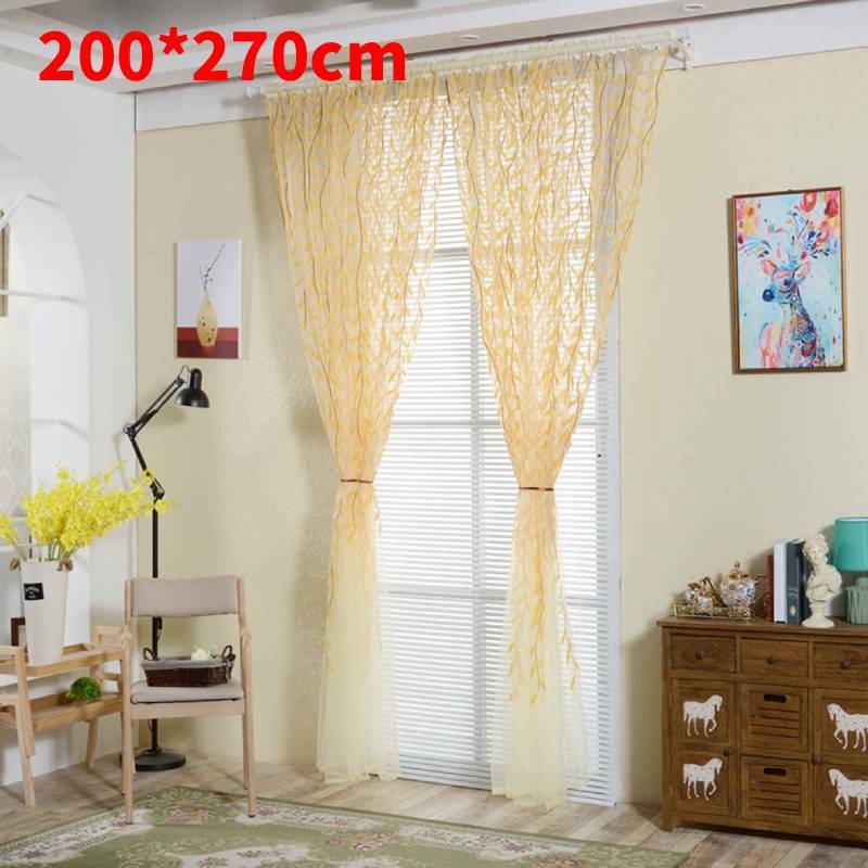 Tenda in Tessuto Foglia di Salice Con Funzione Oscurante Per Decorazione Soggiorno e Camera da Letto