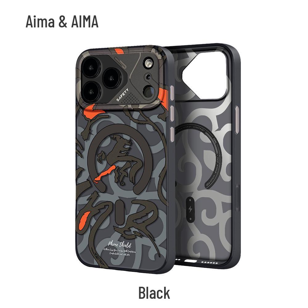 

Creative Graffiti Magnetic Case for Apple 17promax & iPhone16 - Full Coverage Drop Protection. iPhone 17 Pro чёрный