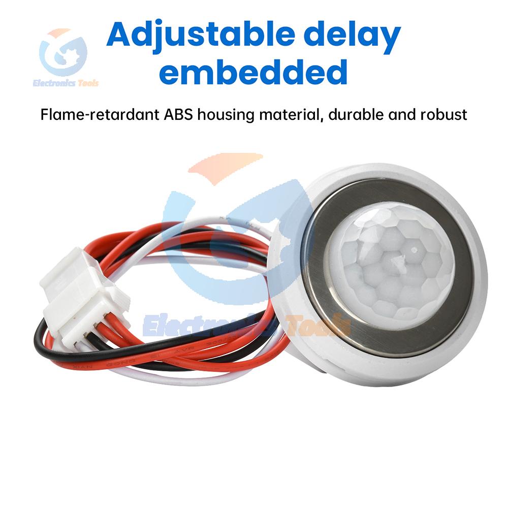PIR Infrared Human Body Motion Sensor Switch Lens Design 5-8M Detection DC 3.5-24V Light Control Detector Module Home Indoor