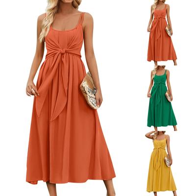 Women's Fashionable Casual Sexy Sexy Comfortable Cool Breathable Solid Color Slim High Waist Dress