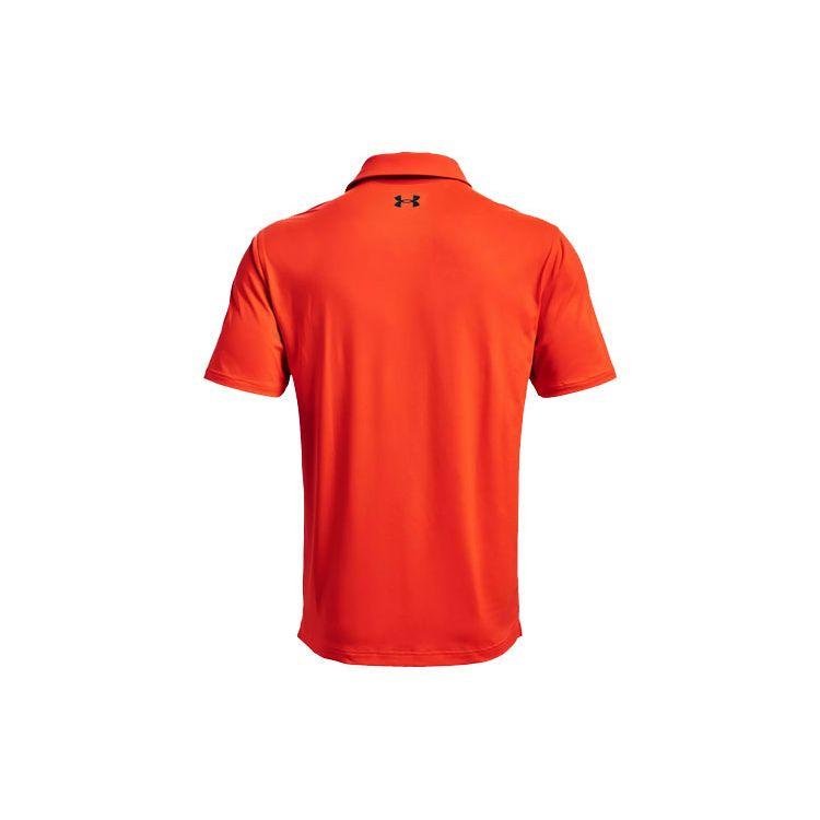 UA Casl Solid Color Short Sleeve Polo Shirt Men Tops Orange 1368122-296