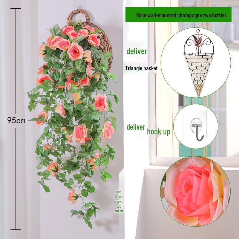 Wisteria Vine Artificial Silk Flower Wall Hanging for Indoor Decoration
