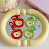 Fashion Cartoon Apple Red Green Cute Keychain for Women Lovely Apple Shape Bag Decorative Pendant Phone Key Chains Girls Gifts