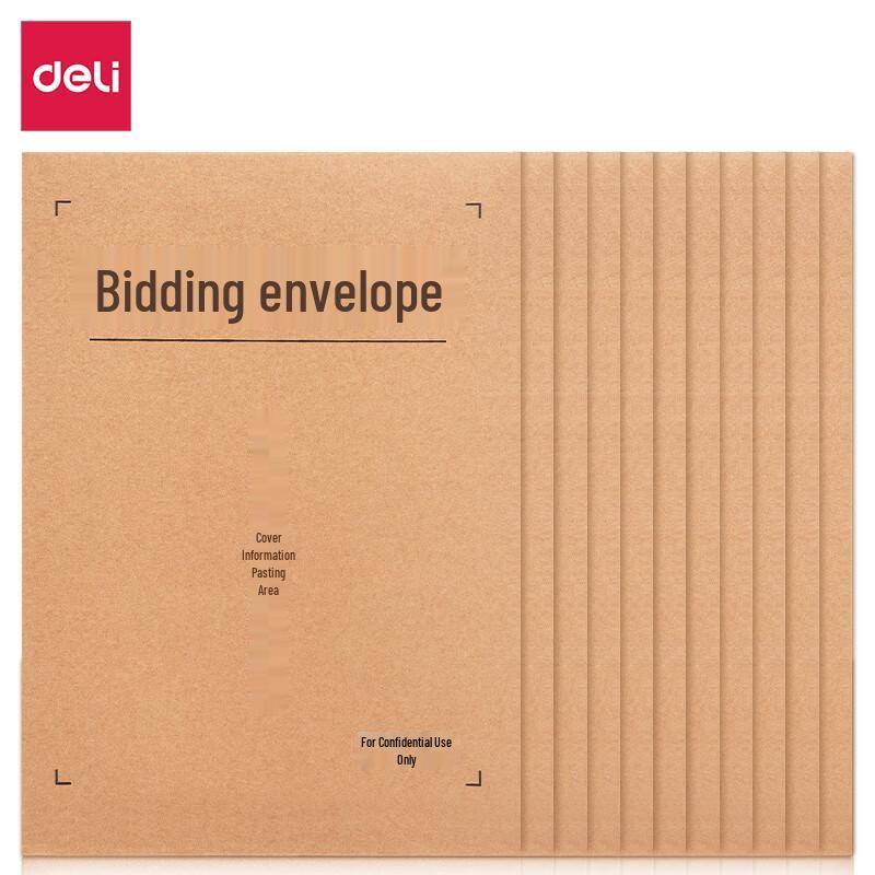 Deli 33415 Kraft Paper A4 Bidding Envelopes, 20-Pack
