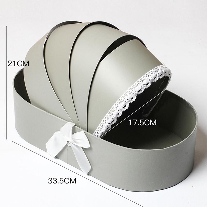 Flower Box Decor Lace Ribbon Flower Box Cradle Flower Packing Boxes Basket