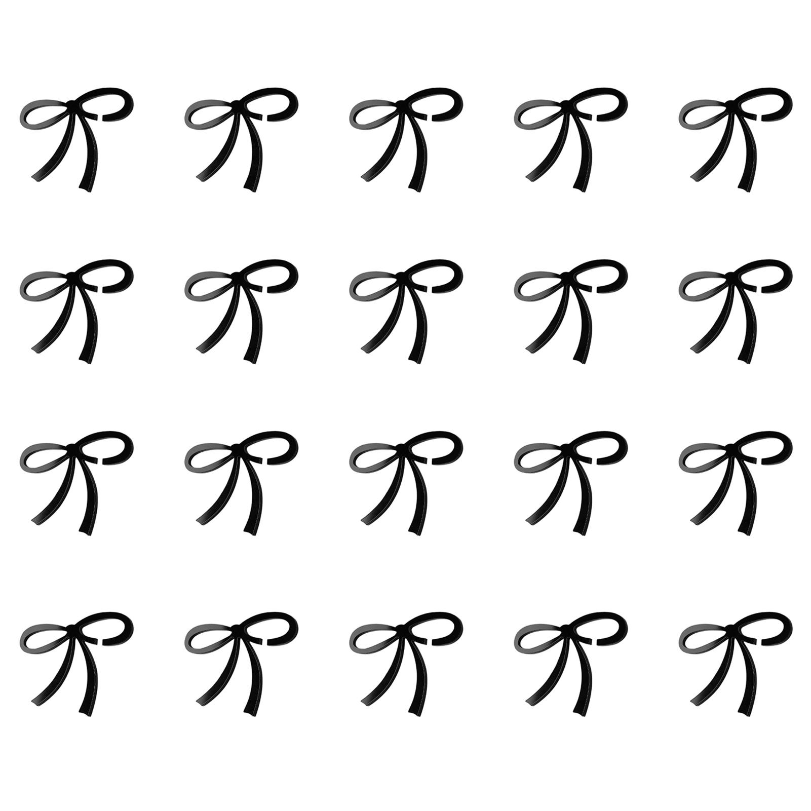 

Black Acrylic Bow Tag Wine Charm Drink Markers Champagne Charms Party Drink Tag Elegant Gifts for Bridesmaid Wedding Party