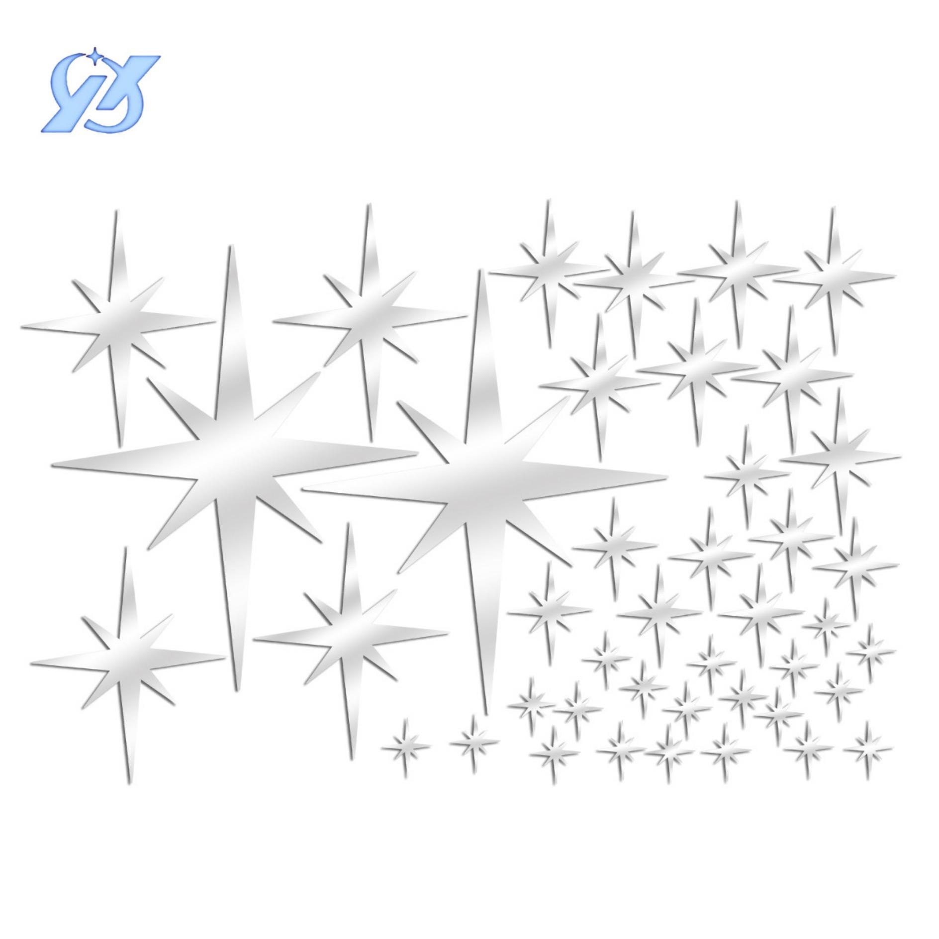 

Звездное зеркало акриловые настенные наклейки настенный фон украшение трехмерный макет гостиная спальня наклейки