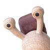 Wooden Snail Figurine, Hand-Carved Desktop Ornament, Natural Solid Wood Cute Snail Sculpture, Stress Relief Micro Landscape Decoration Gift for Home