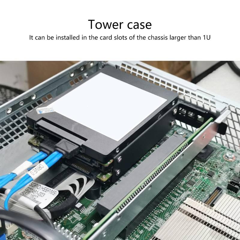 PC Internal Hard Drive Holder 2.5" 3.5" SSD HDD Holder Solid SSD &Mechanical Disk Support with Enhances Cooling Design