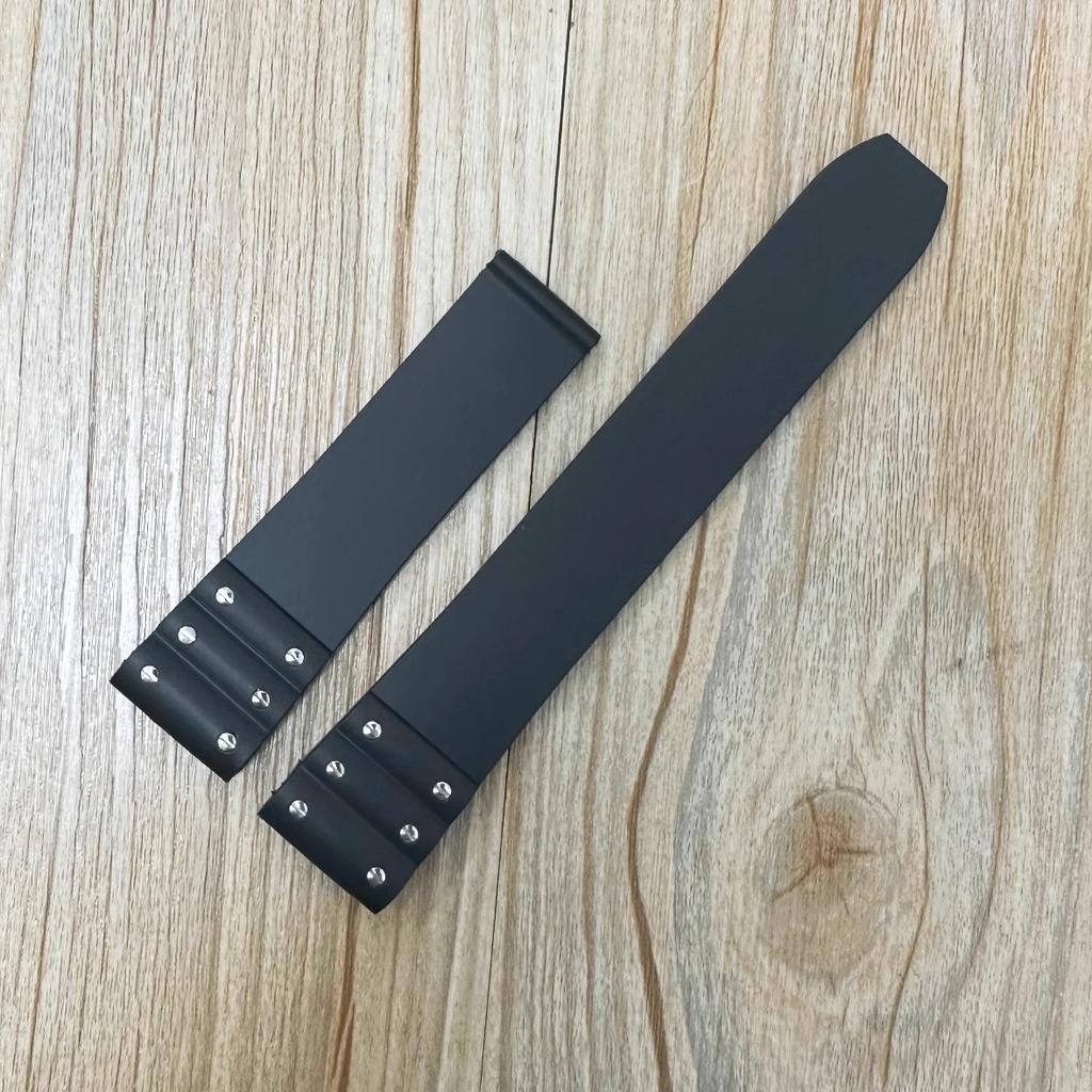 New arrival stylish watchband strap Rubber with rivets for special santos 21mm Sport watch beautiful bracelet folding buckle hot