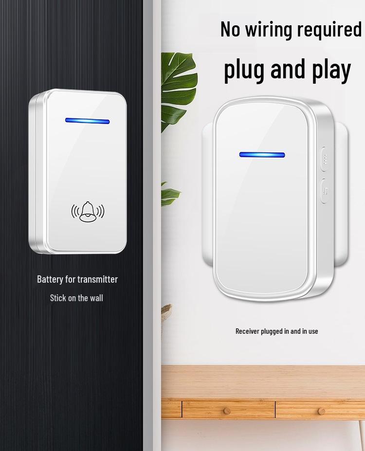 Wireless Home Doorbell: Dual Receiver, Long-Range, Remote-Control with Music, Ideal for Elderly, US/EU Specs