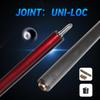 OKHEALING Jointed Carbon Fiber Pool Cue Stick with Tip 58-inch 19-20oz 1/2 12.4mm (Play Cue) (Uniloc)