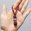 Spartan Pirate Red Camouflage Paracord Keychain Pendant in Viking Style