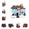 Luminous Christmas Glowing Small House Resin House Ornament LED Light Snow House  Party Favors