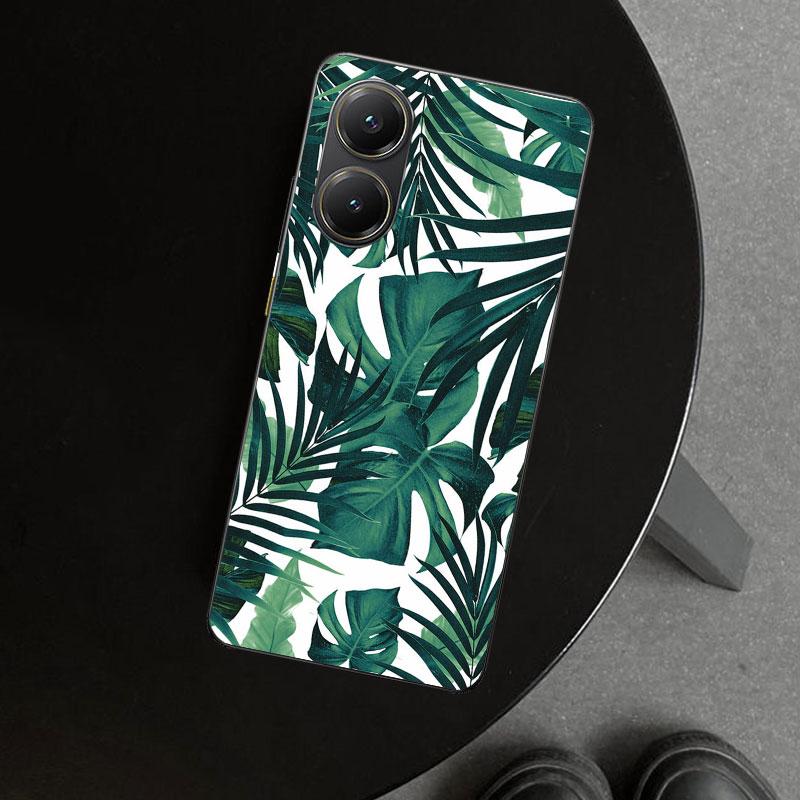 Summer Tropical Plants Green Leaf Phone Case Cover for Xiaomi Poco X6 X5 X7 Pro F7 Ultra Redmi 15C 15 13C 13 12C 12 10C 10 10A 9