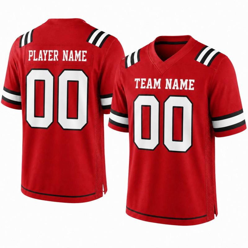 American Football Jersey Adults Kids Custom Team Name Number Sublimation Print Breathable Nylon Sportswear