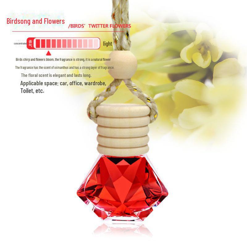 Luxury Car Aromatherapy Pendant - Round Wooden Beads for Long-Lasting Fragrance & Odor Removal