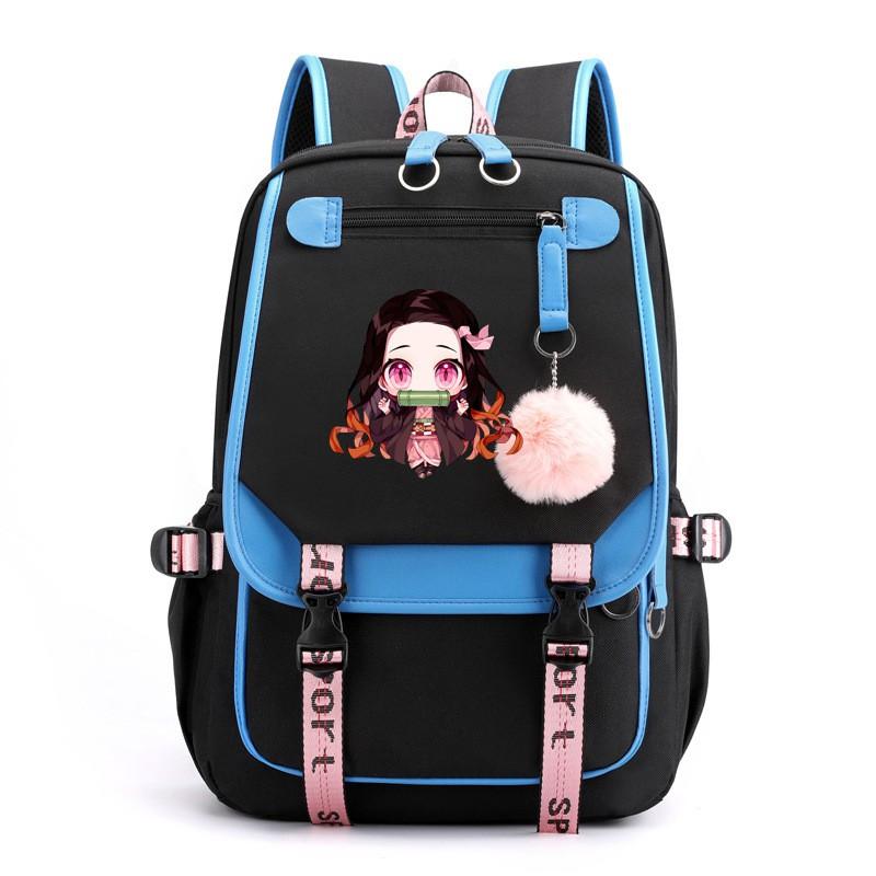 Plecak Tematyczny Anime dla Nastolatków i Studentów Duża Pojemność Torba na Laptop z Portem USB Tkanina Oxford
