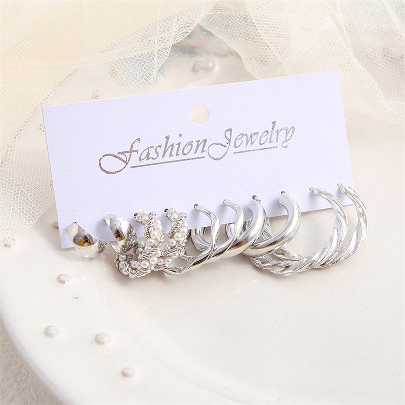 Fashion Black Earring Set For Women Girls Simple Multi-layer Metal  Hoop Earrings 2024 New Fashion Elegant Wedding Party Jewelry