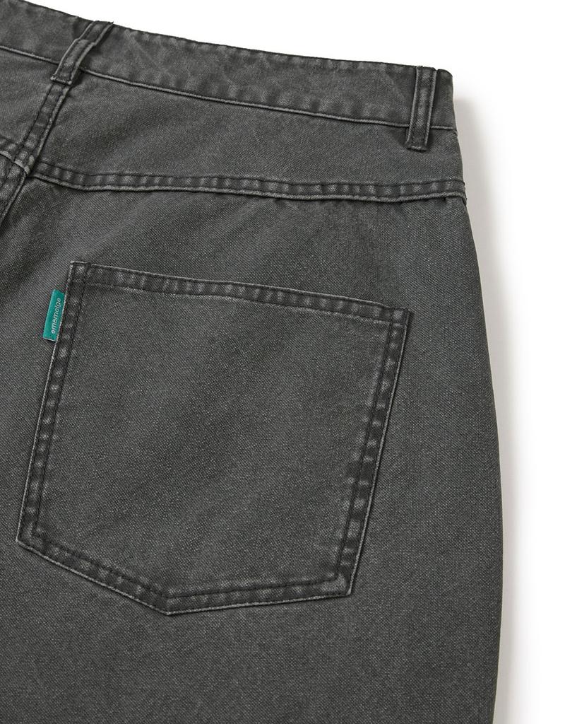Mmlg [Mmlg] Washed Wide Pants (Charcoal)