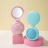 4Pcs Mini Makeup Mirror with Comb Round Air Cushion Comb Simple Folding Air Bag Comb  Girl Women